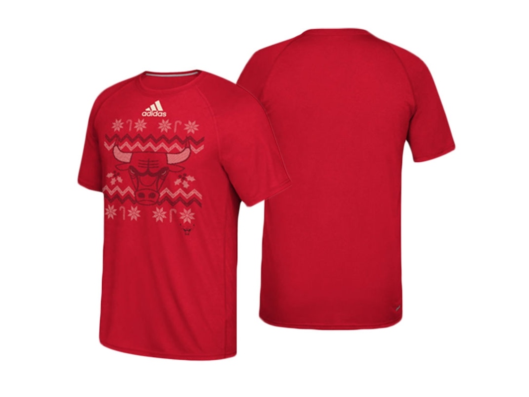 Bulls 2016 Christmas Day climalite Ultimate Red T-Shirt