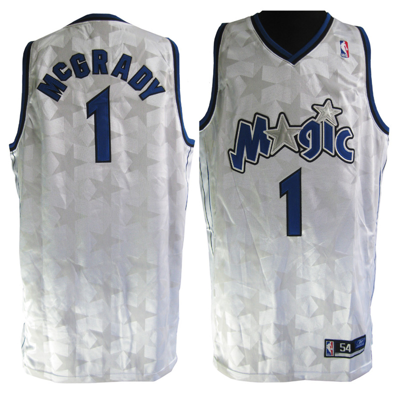 Men's  Orlando Magic #1 Tracy McGrady Retro White Jersey