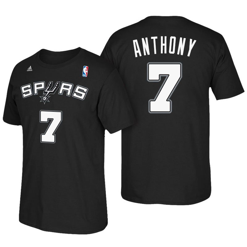 Men's  Carmelo Anthony San Antonio Spurs Black Jersey