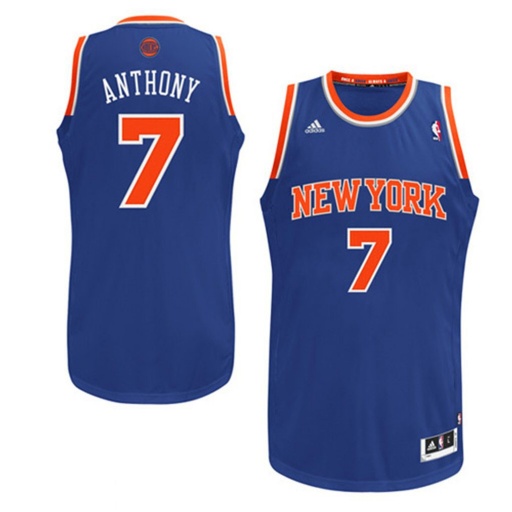 New York Knicks #7 Carmelo Anthony Blue Youth Jersey