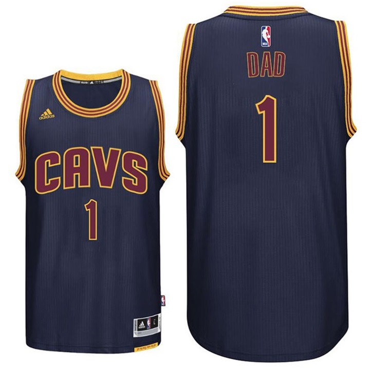 Men's Father's Day Dad Logo #1 Cavaliers Swingman Navy Jersey