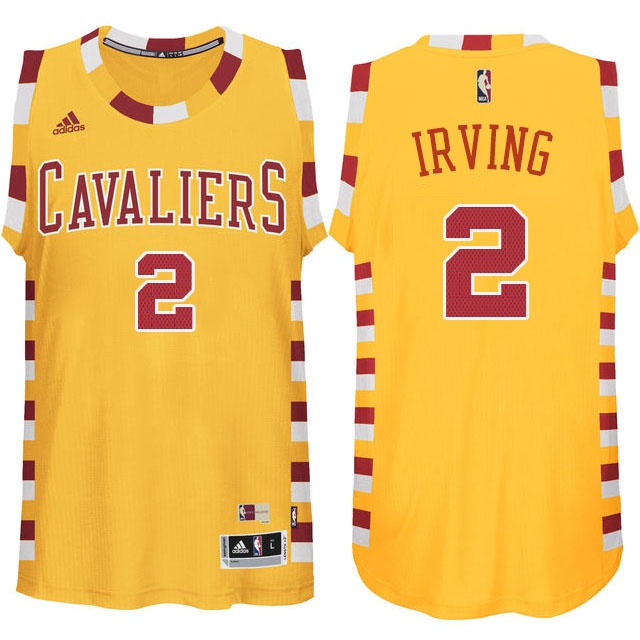 Men's  Cavaliers #2 Kyrie Irving Hardwood Classic Jersey Gold