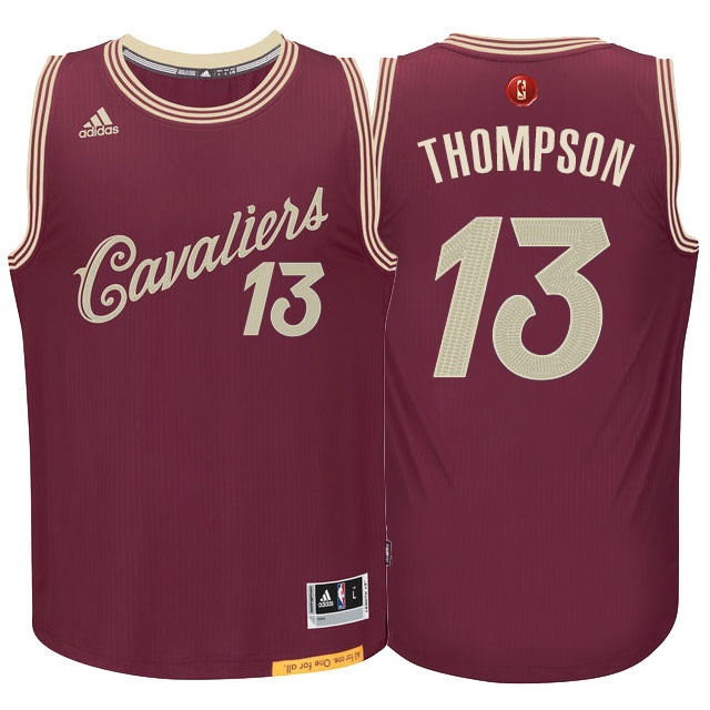 Men's  Tristan Thompson Cavaliers #13 2015 Christmas Swingman Jersey Burgundy