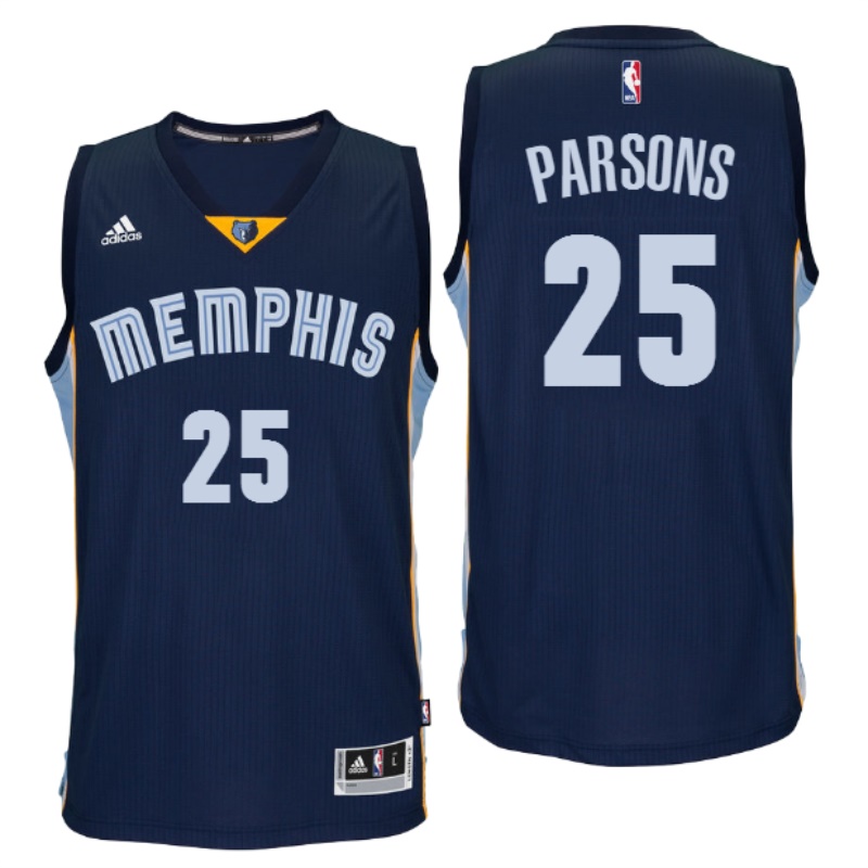 Men's  Memphis Grizzlies# 25 Chandler Parsons 2016-17 Navy Jersey