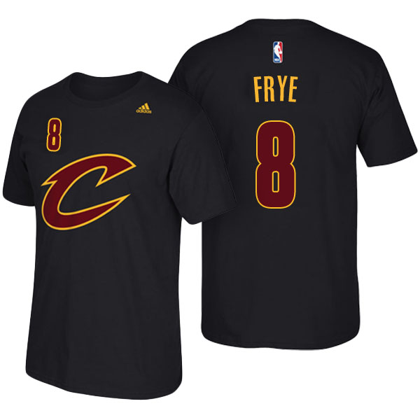 Men's  Channing Frye Cleveland Cavaliers Net Number Black T-shirt