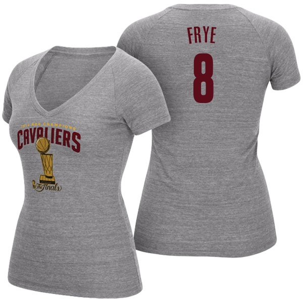 Women's  Channing Frye Cleveland Cavaliers Adidas Name and Number Gray T-shirt