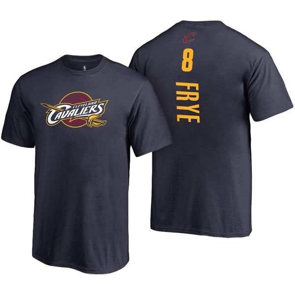 Men's  Channing Frye Cleveland Cavaliers Backer Name and Number Navy T-shirt