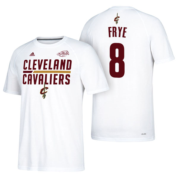 Men's  Channing Frye Cleveland Cavaliers Eastern Conference Champions 2017 NBA the Finals Adidas White T-shirt