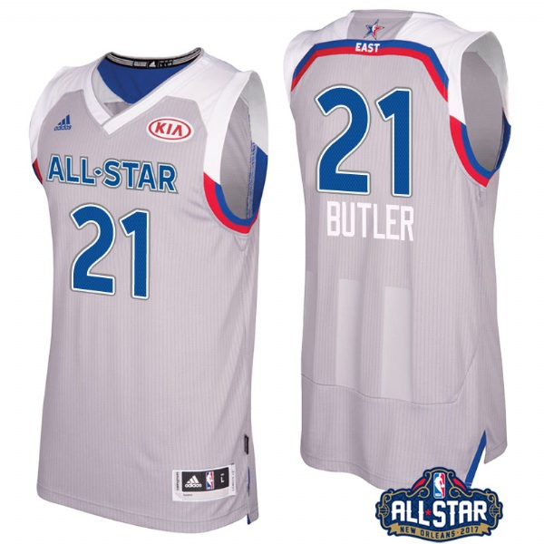 Men's  Chicago Bulls Jimmy Butler 2017 All Star Gray Jersey