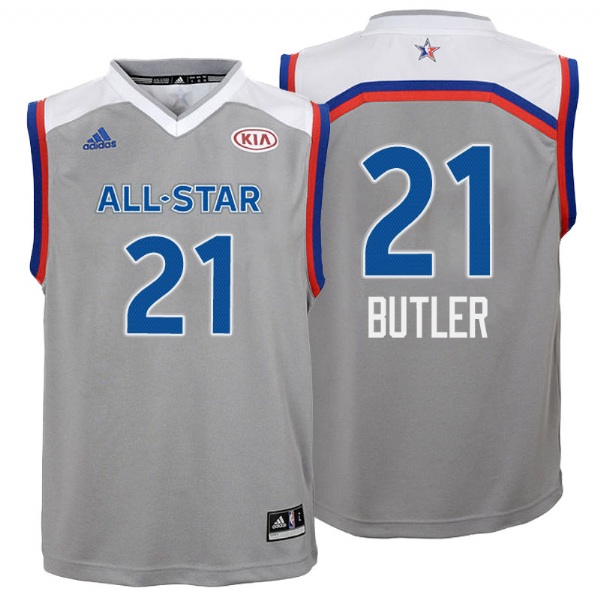 Youth Chicago Bulls Jimmy Butler 2017 All Star Gray Jersey