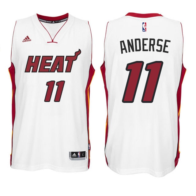 Men's  Miami Heat #11 Chris Anderse New Swingman Home White Jersey