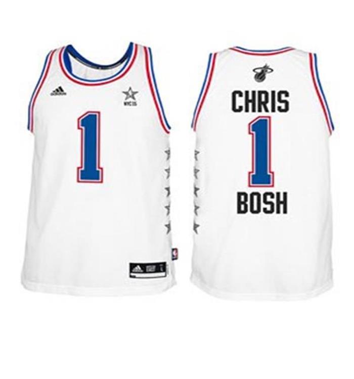 Men's Chris Bosh NBA All Star 2015 Swingman White Jersey