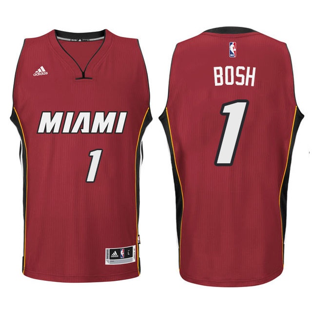 Men's  Heat 1 Chris Bosh New Swingman Red Jersey