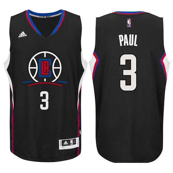 Men's  Chris Paul Los Angeles Clippers #3 Black climacool Jersey