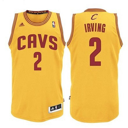 Men's  Cleveland Cavaliers #2 Kyrie Irving Alternate Gold Jersey