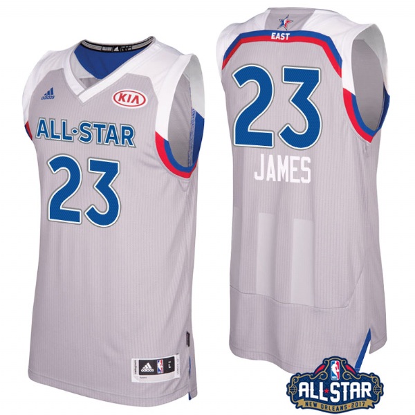 Men's  Cleveland Cavaliers LeBron James 2017 All Star Gray Jersey