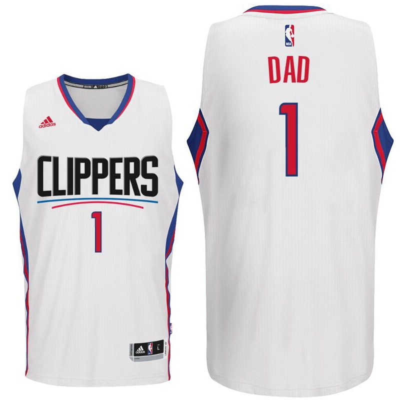 Men's  Father's Day Gift-Clippers #1 Dad Logo Jersey White