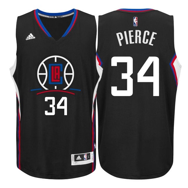 Men's  2015-16 Season Clippers New Logo Paul Pierce Jersey Black