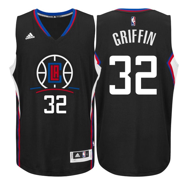 Men's  2015-16 Season Clippers New Logo Blake Griffin Jersey Black