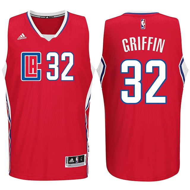 Men's  2015 Clippers New Season Logo Blake Griffin Jersey Red