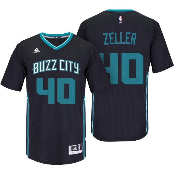 Men's  Cody Zeller Charlotte Hornets Adidas Pride Swingman Black Jersey