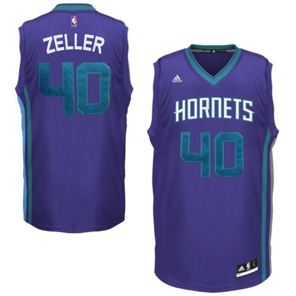 Men's  Charlotte Hornets #40 Cody Zeller Purple Jersey