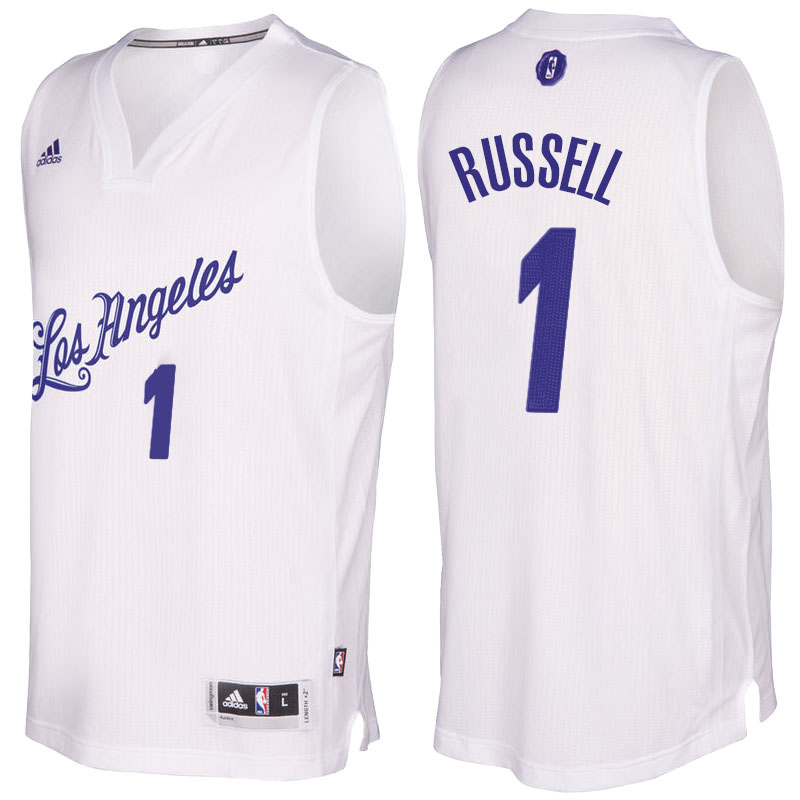 Men's  D'Angelo Russell Los Angeles Lakers White Jersey