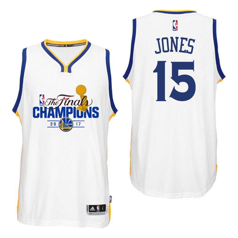 Men's Damian Jones Golden State Warriors 2017 NBA the Finals Champion Swingman White Jersey