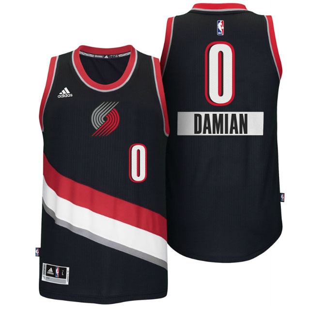 Men's  Blazers #0 Damien Lillard 2014 Christmas Day Jersey