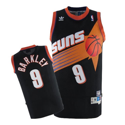 Men's  Suns #9 Dan majerle Hardwood Classics Black Soul Jersey