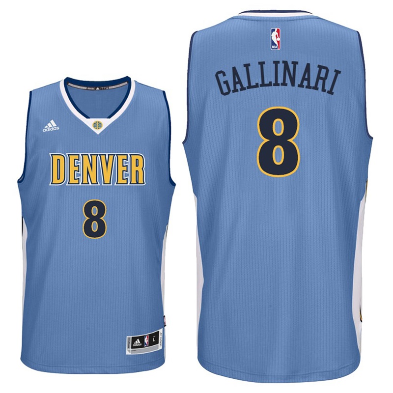 Men's  Denver Nuggets# 8 Danilo Gallinari 2016-17 Blue Jersey