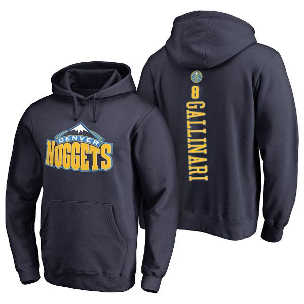 Men's  Danilo Gallinari Denver Nuggets Fanatics Branded Backer Navy Pullover Hoodie