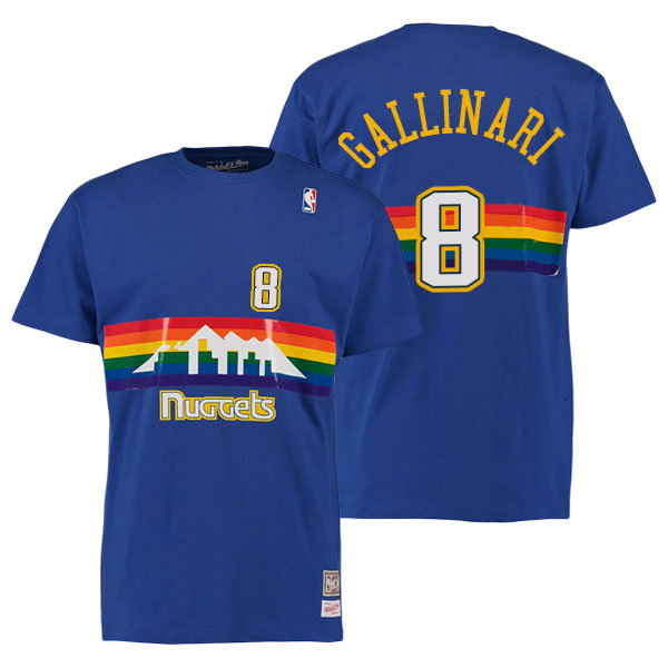 Men's  Danilo Gallinari Denver Nuggets Name and Number Royal T-shirt