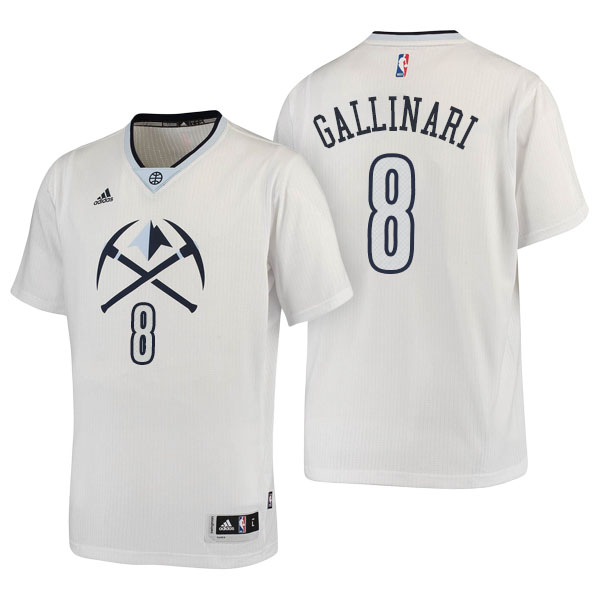 Men's  Danilo Gallinari Denver Nuggets Adidas Pride Swingman White Jersey