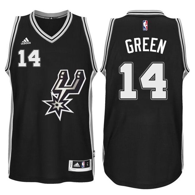 Men's  Spurs #14 Danny Green New Swingman Black Signature Spur Jersey