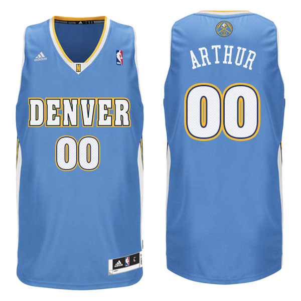 Men's  Darrell Arthur Denver Nuggets Adidas Swingman Road Blue Jersey