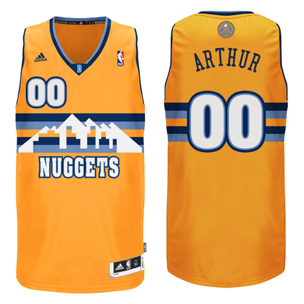 Men's  Darrell Arthur Denver Nuggets Adidas 2014-15 New Swingman Alternate Gold Jersey