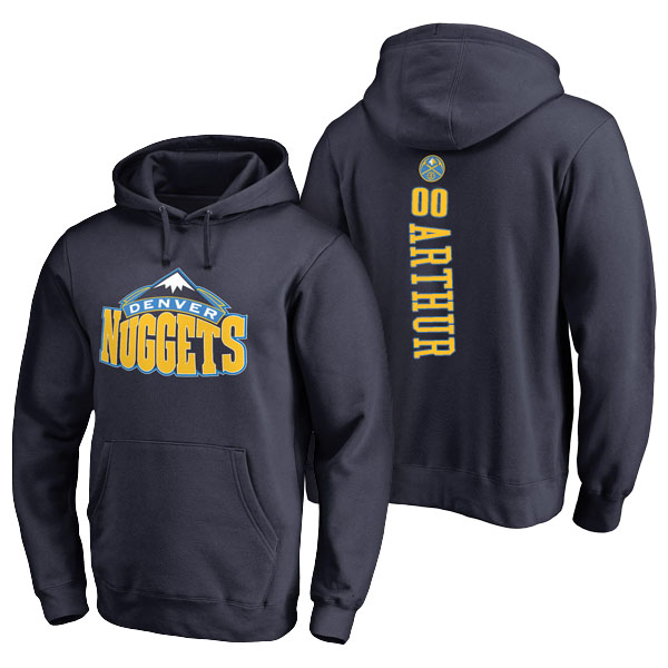 Men's  Darrell Arthur Denver Nuggets Fanatics Branded Backer Navy Pullover Hoodie