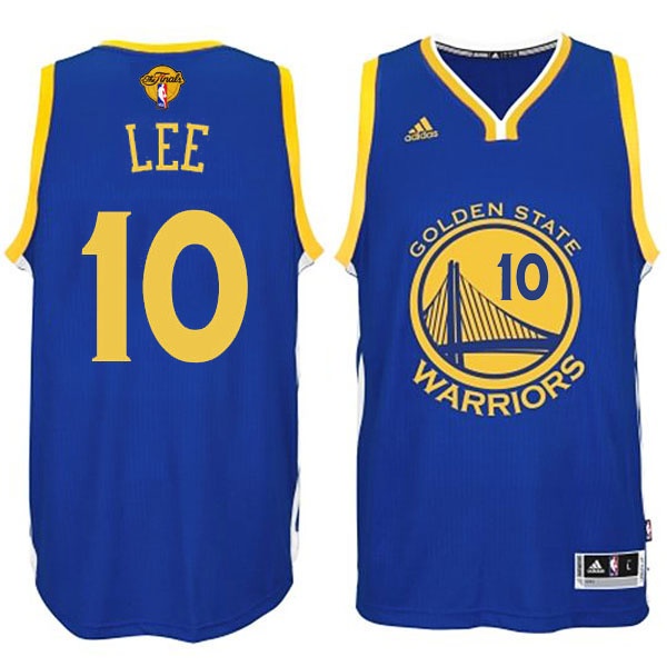 Men's  David Lee Warriors 2015 Finals Road Blue Jersey