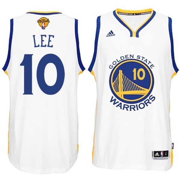 Men's  David Lee Warriors 2015 Finals Home White Jersey