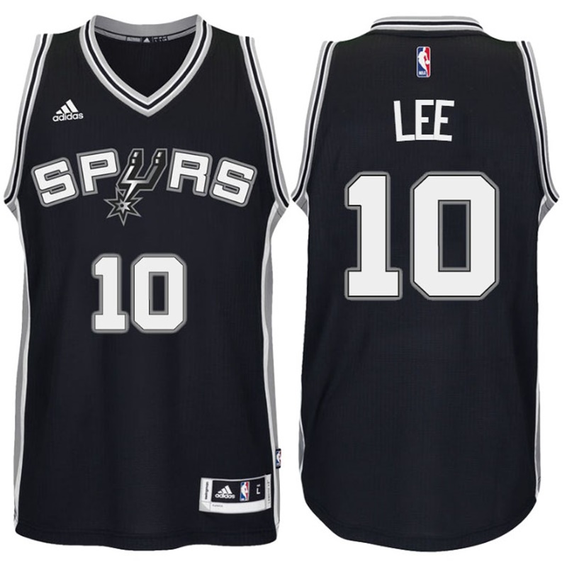 Men's  David Lee San Antonio Spurs 2016-17 Black Jersey