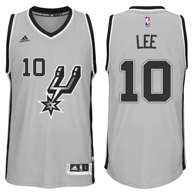 Men's  David Lee San Antonio Spurs 2016-17 Gray Jersey