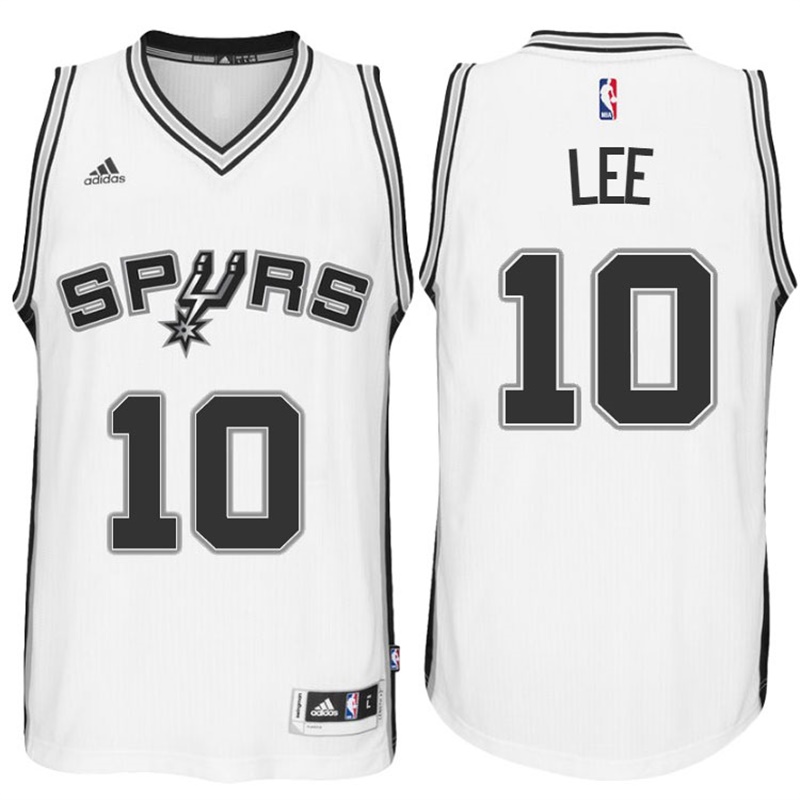 Men's  David Lee San Antonio Spurs 2016-17 White Jersey