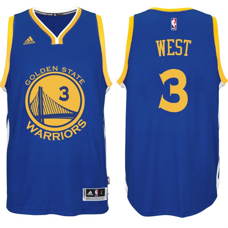 Men's  David West Golden State Warriors 2016-17 Blue Jersey