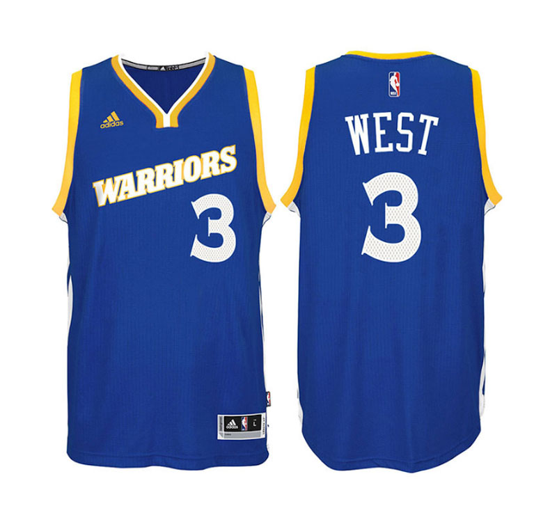 Men's David West Stretch Crossover Road Swingman Royal Jersey