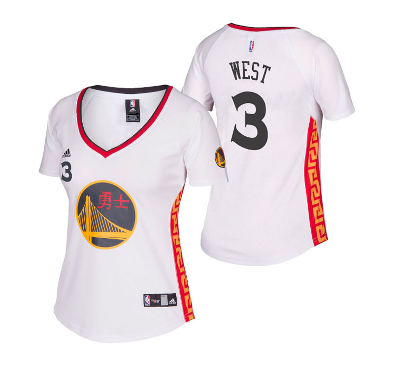 Women's David West 2017 Chinese Heritage Replica White Jersey