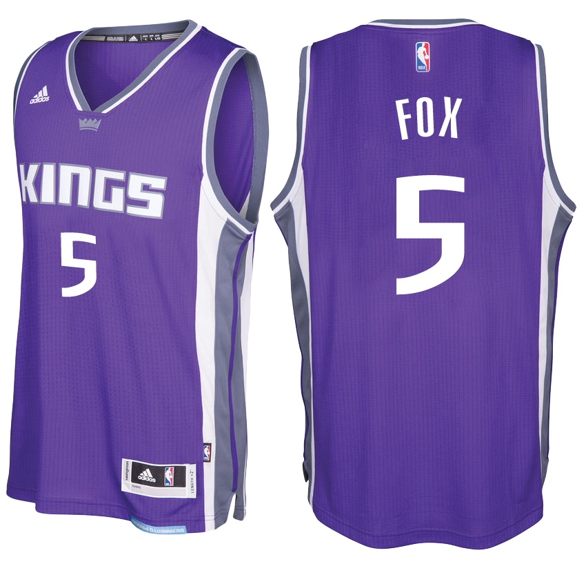 Men's De'Aaron Fox NBA Swingman Road Purple Jersey