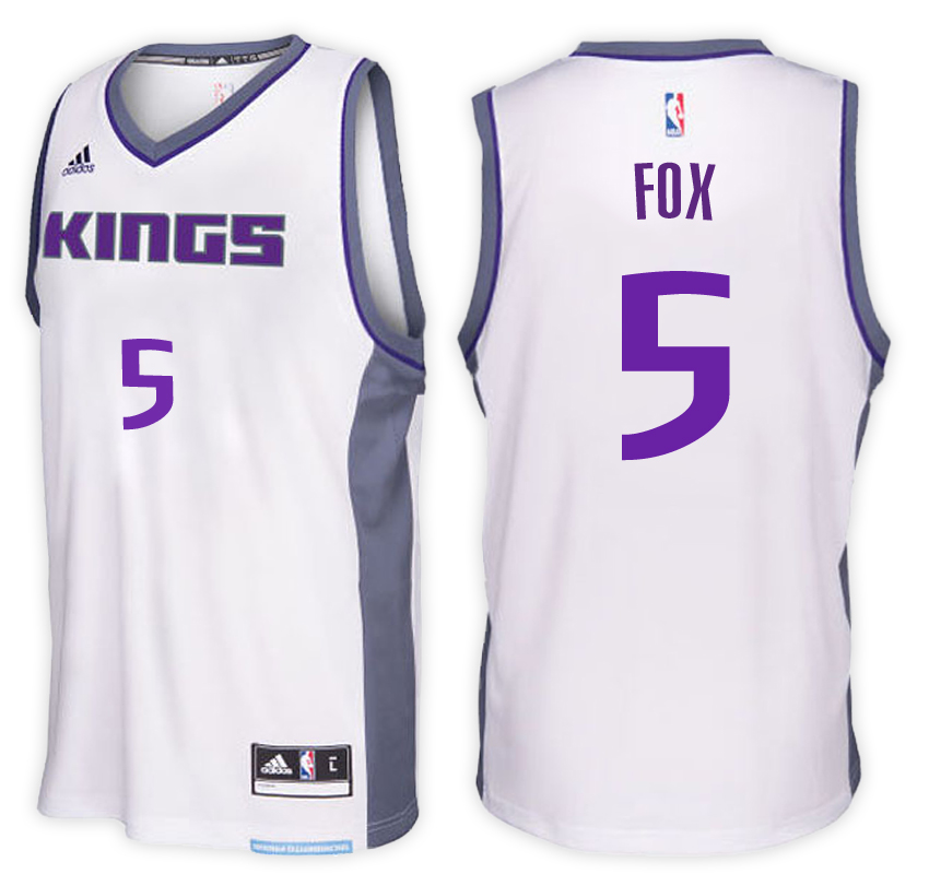 Men's De'Aaron Fox NBA Swingman Road White Jersey