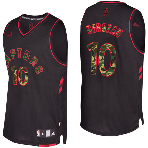 Men's  DeMar DeRozan Toronto Raptors Camo Fashion Swingman Black Jersey