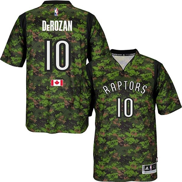 Men's  Raptors #10 DeMar DeRozan Camo Pride Jersey With Sleeves